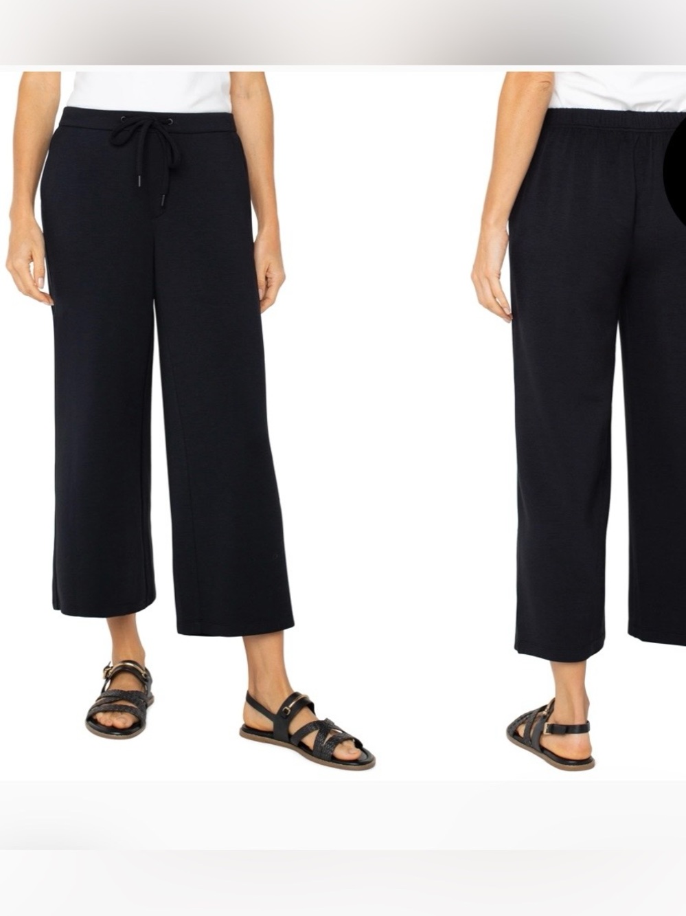 Allison Daley Black Wide Leg Capri’s